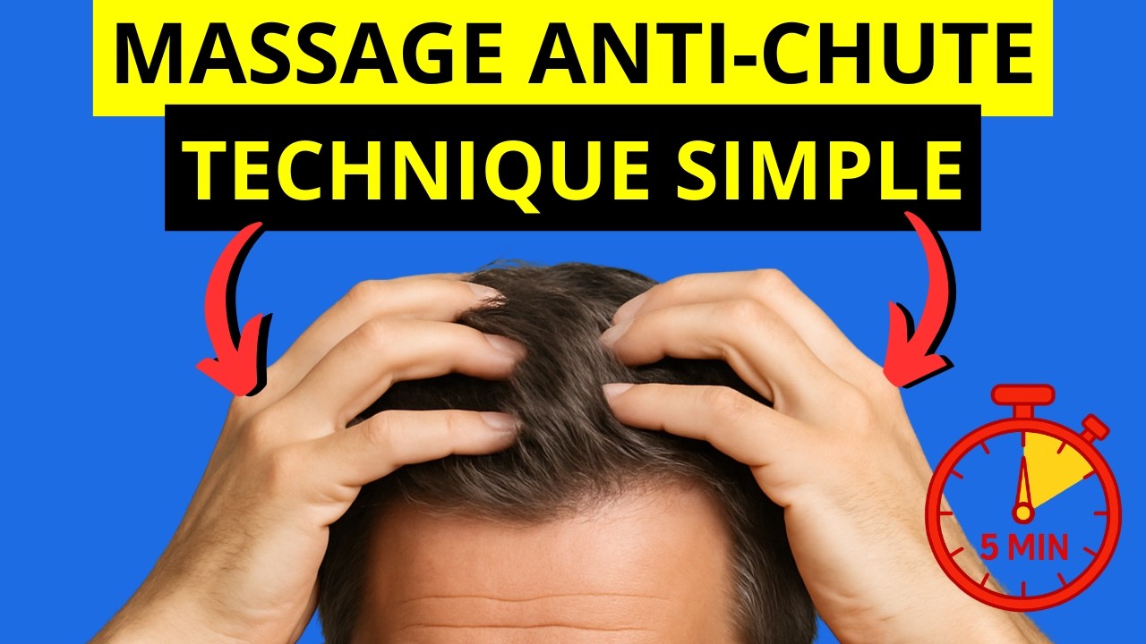 Calvitie : Ma TECHNIQUE DE MASSAGE ANTI-CHUTE en 5 Min