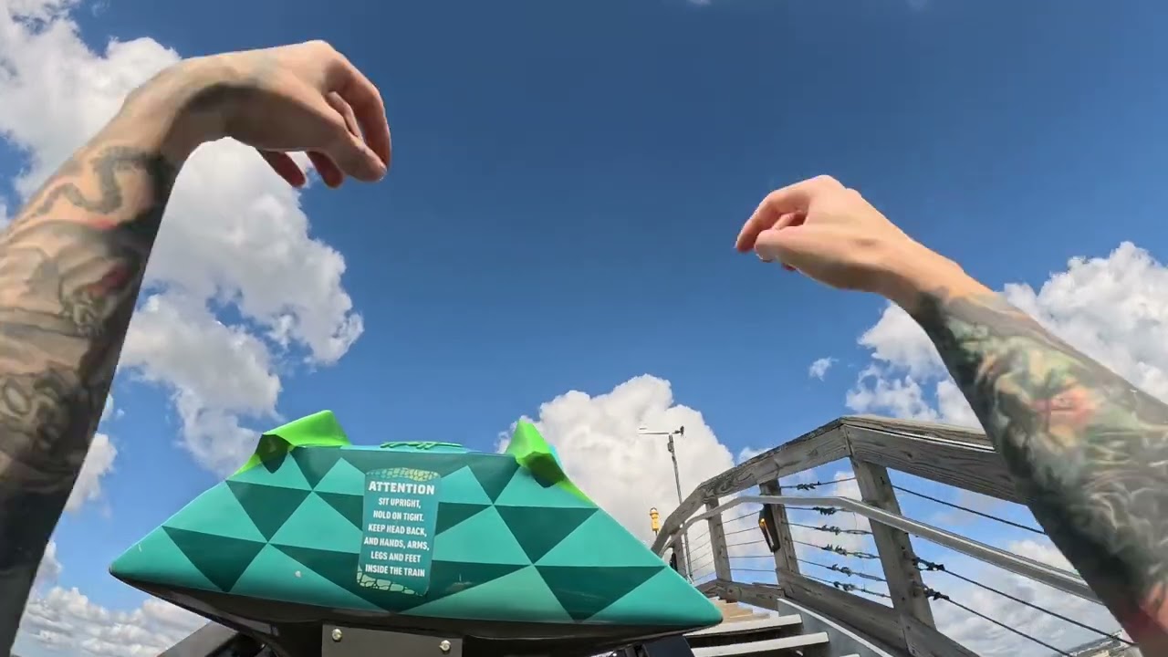 IRON GWAZI  Front Row POV! 🐊 🎢 at Busch Gardens Tampa