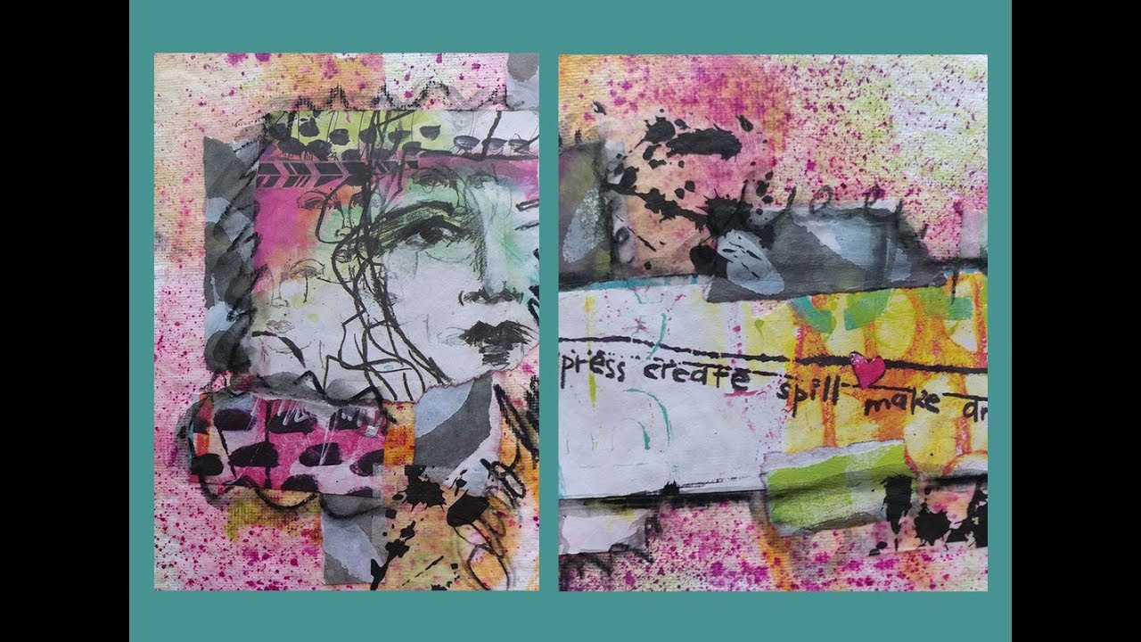 Dina Wakley Media White Journal and Collage Collective