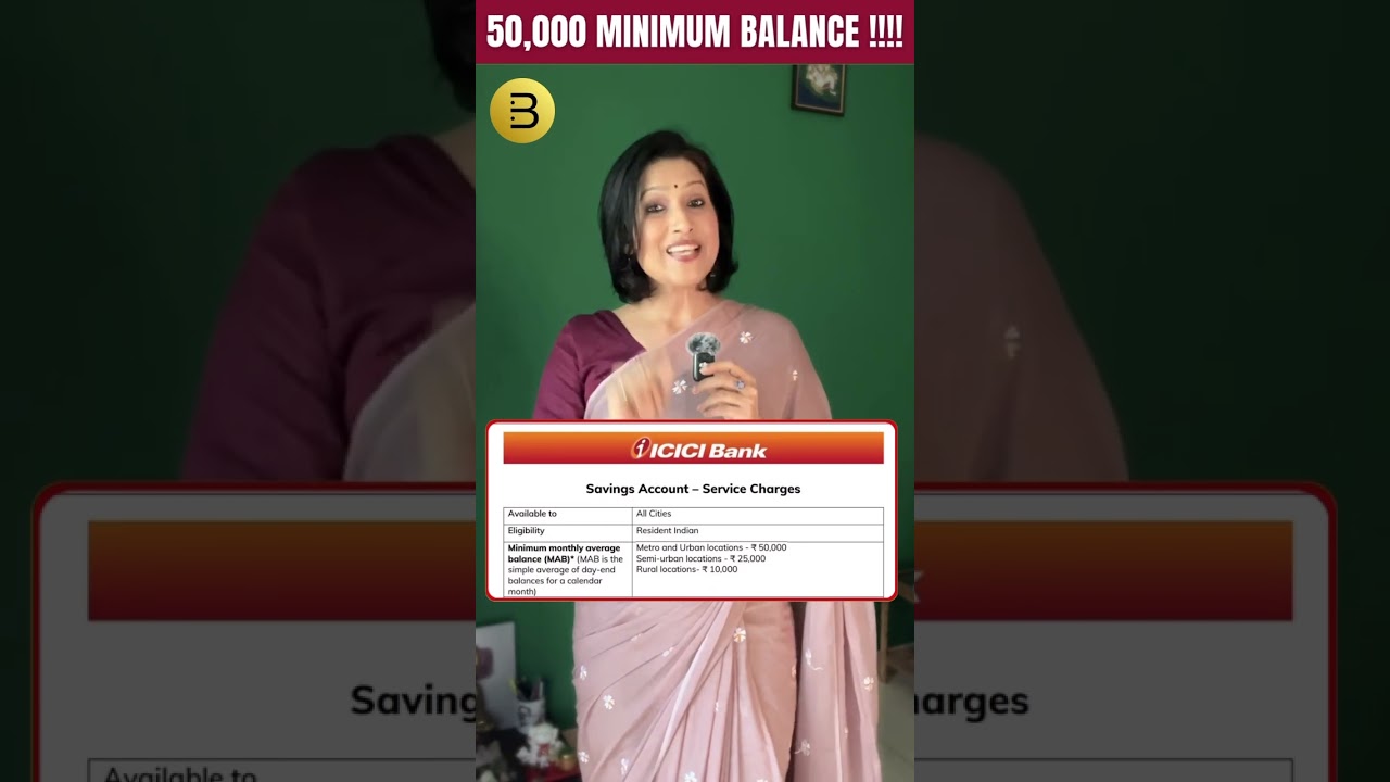 Opening an ICICI Account? You will need 50,000 now!!! ICICI&rsquo;s new saving rule! #icicibank #bankrules