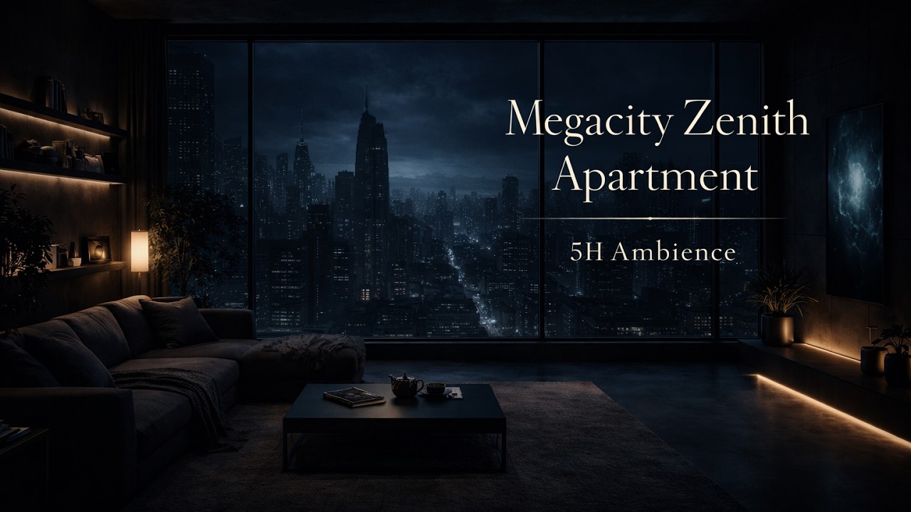 Luxury Apartment Megacity Zenith 🌌 |  Sci-Fi Night Rain Ambience for Deep Focus & Relaxation
