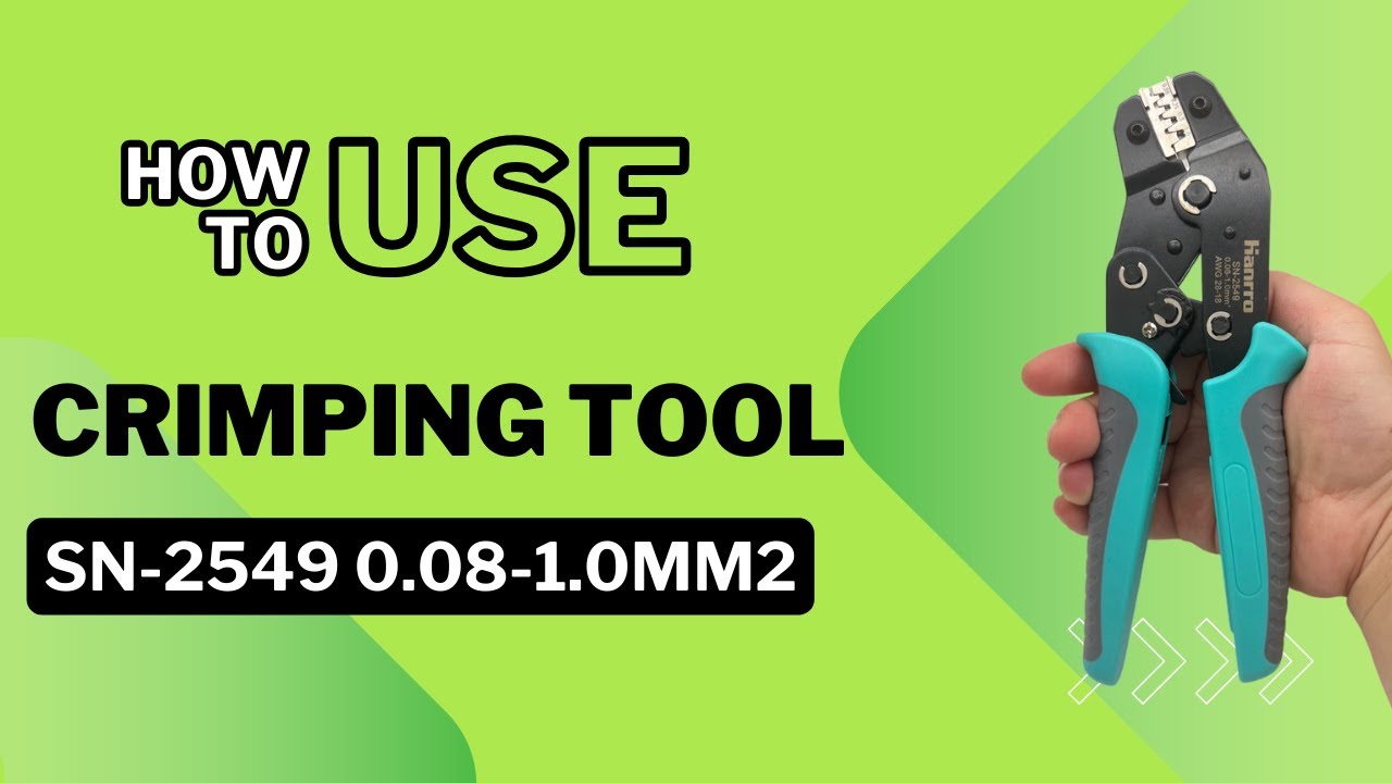 Hanrro SN-2549 Crimper Tools For PH2.0, XH2.54, 2.8, 3.0, 3.96, 4.8, and KF2510 JST terminals