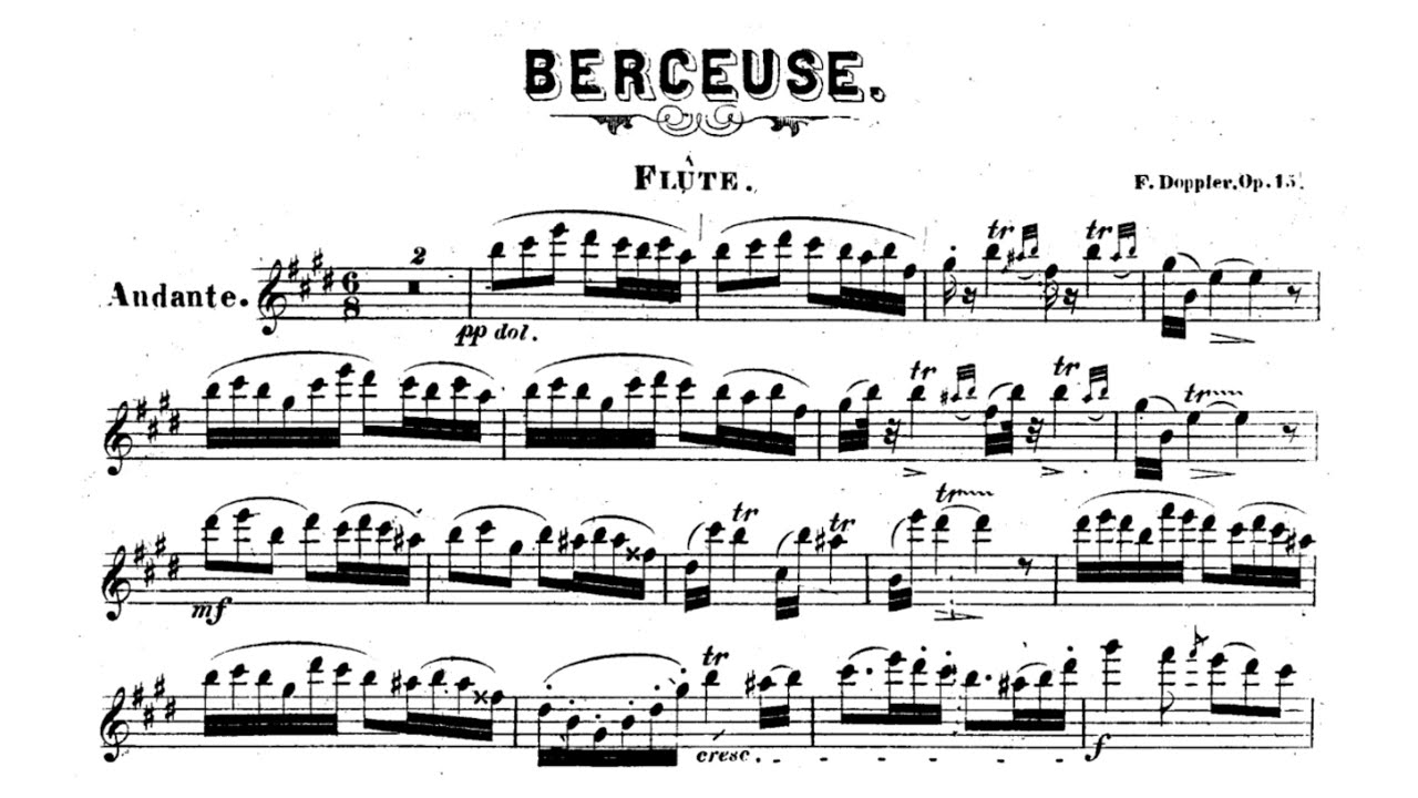 Franz Doppler – Berceuse, Op.15 ♪= 122 (Suggested Speed) Piano Accompaniment