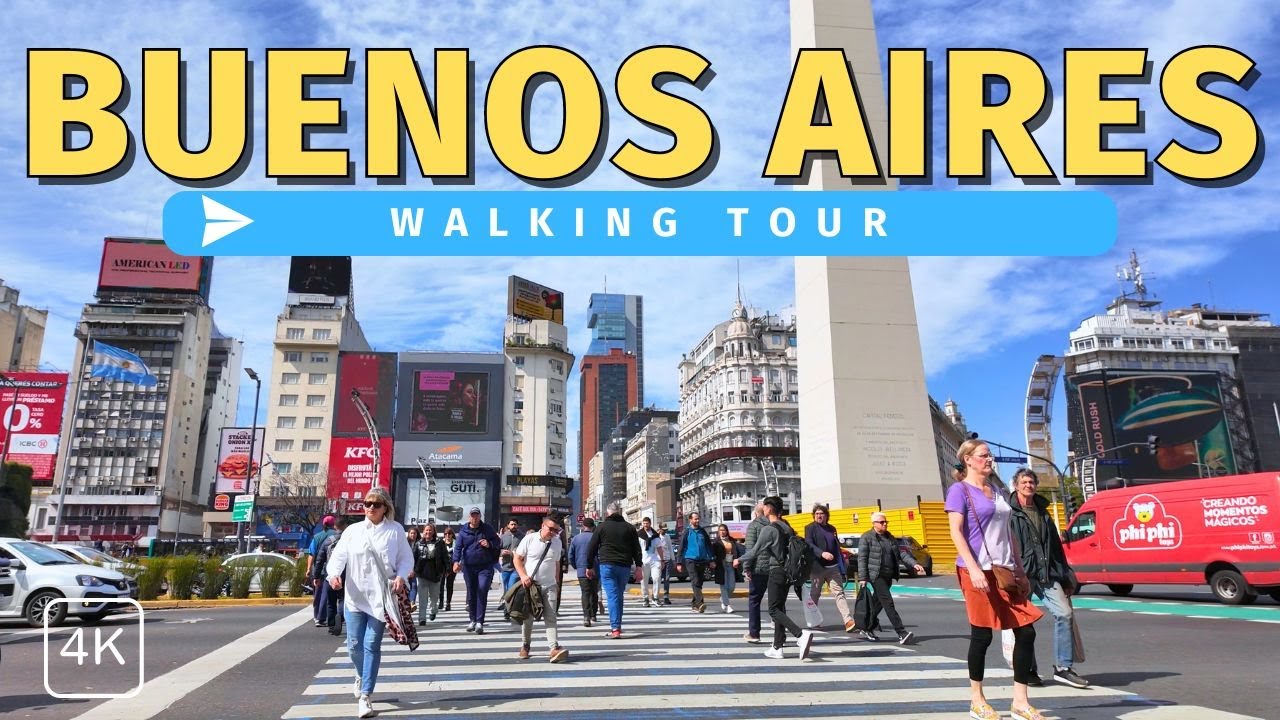 Buenos Aires, Argentina | Microcentro | 4K Walking Tour with Captions