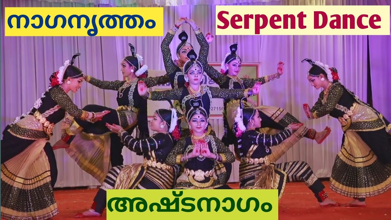 നാഗനൃത്തം #serpant #dance #അഷ്ടനാഗം #snake dance #natyanjali #school of dance #pala #Bhadraamal