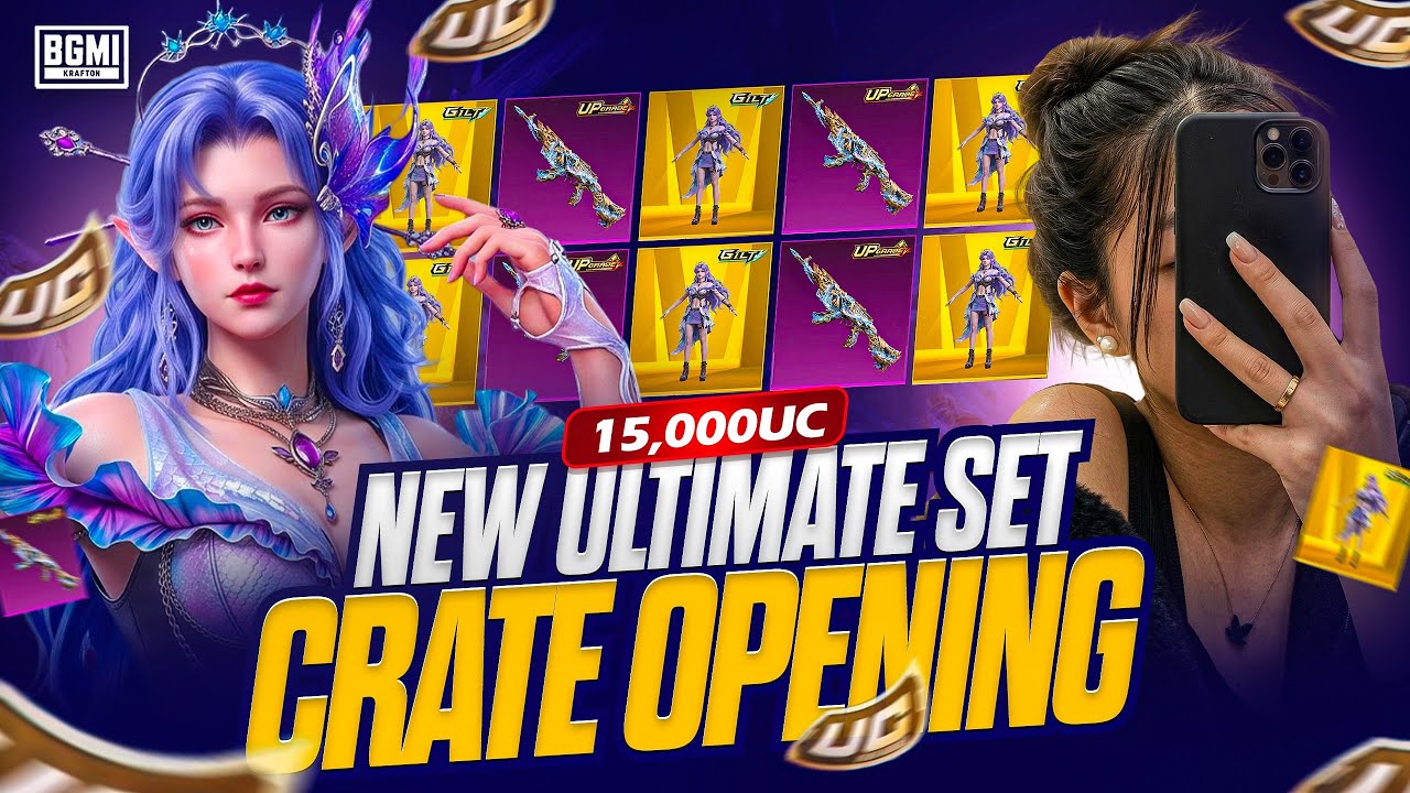 😱 NEW ULTIMATE PHANTASIA SIREN SET | LUCKIEST CRATE OPENING 600 UC #bgmi #crateopening #pubgmobile