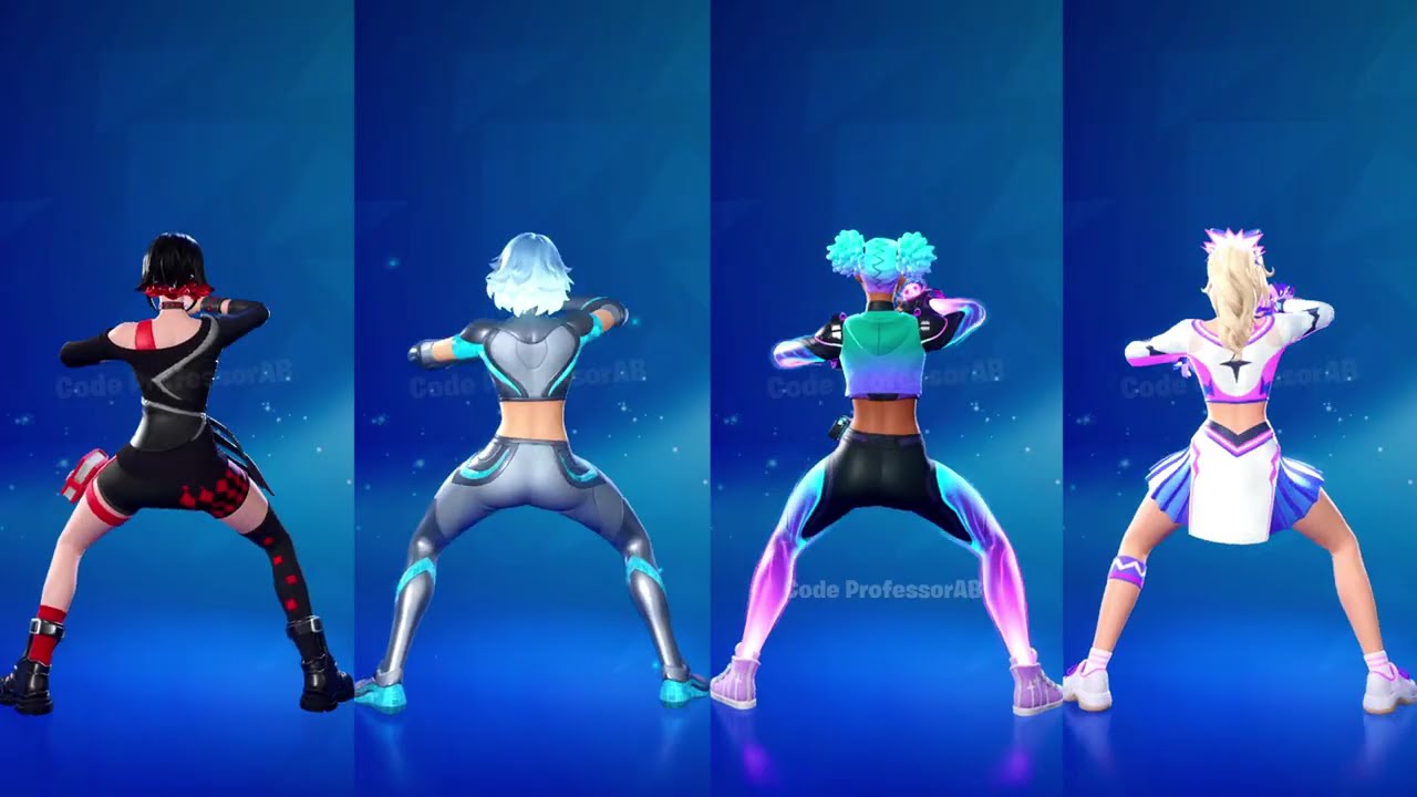 Fortnite The Spark Emote With Haylee Skye Morgan Myst Synthwave Lightrider Skin Thicc 🍑😍🥵😂 Who Won ?