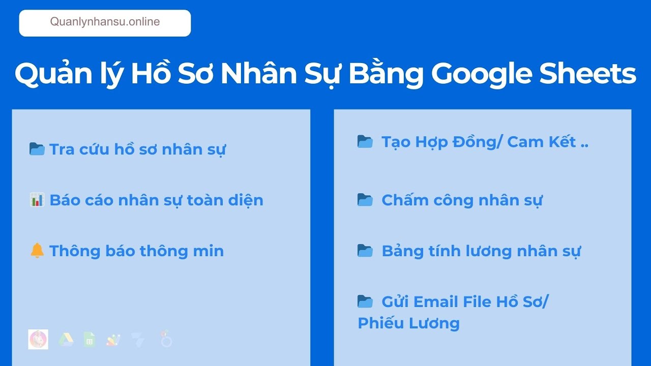 Hướng dẫn Quản lý Chấm Công - Phiếu Lương bằng Google Sheets