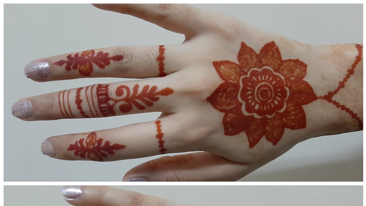 Simple beautiful Henna design #CreativeHenna #Hennaart #Hennalovers #Hennadesigns#newmehndidesigns