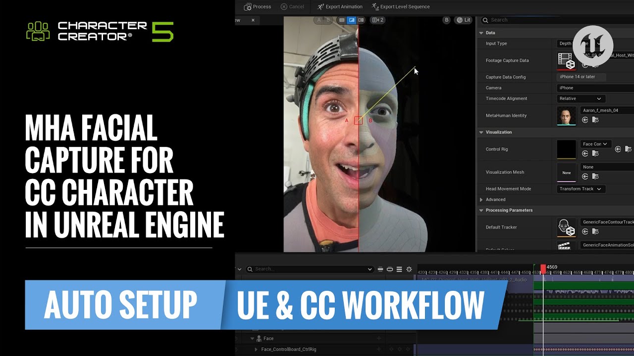 MHA Facial Capture for CC Character in Unreal Engine | CC & UE Workflow Tutorial