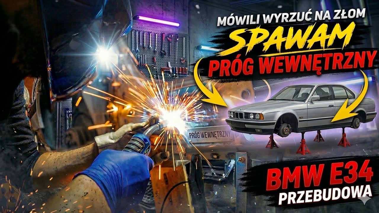 BMW E34: Jak odbudowałem próg wewnętrzny. Moja własna konstrukcja z 4 elementów.