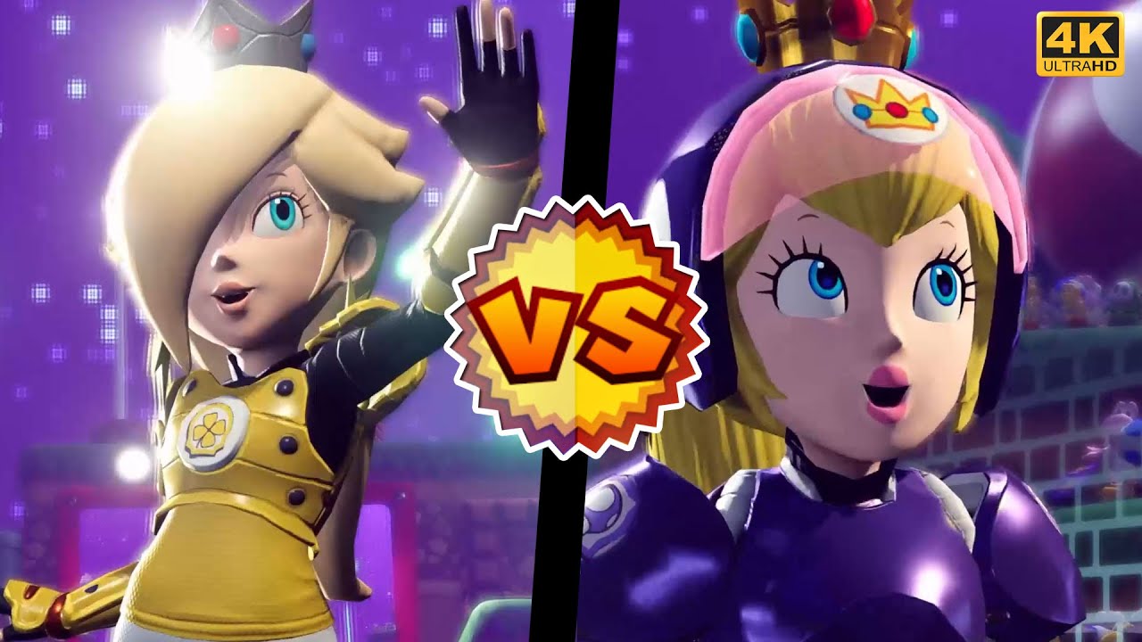 Mario Strikers: Battle League - Team Rosalina  Vs Team Peach | Master Difficulty | 4K