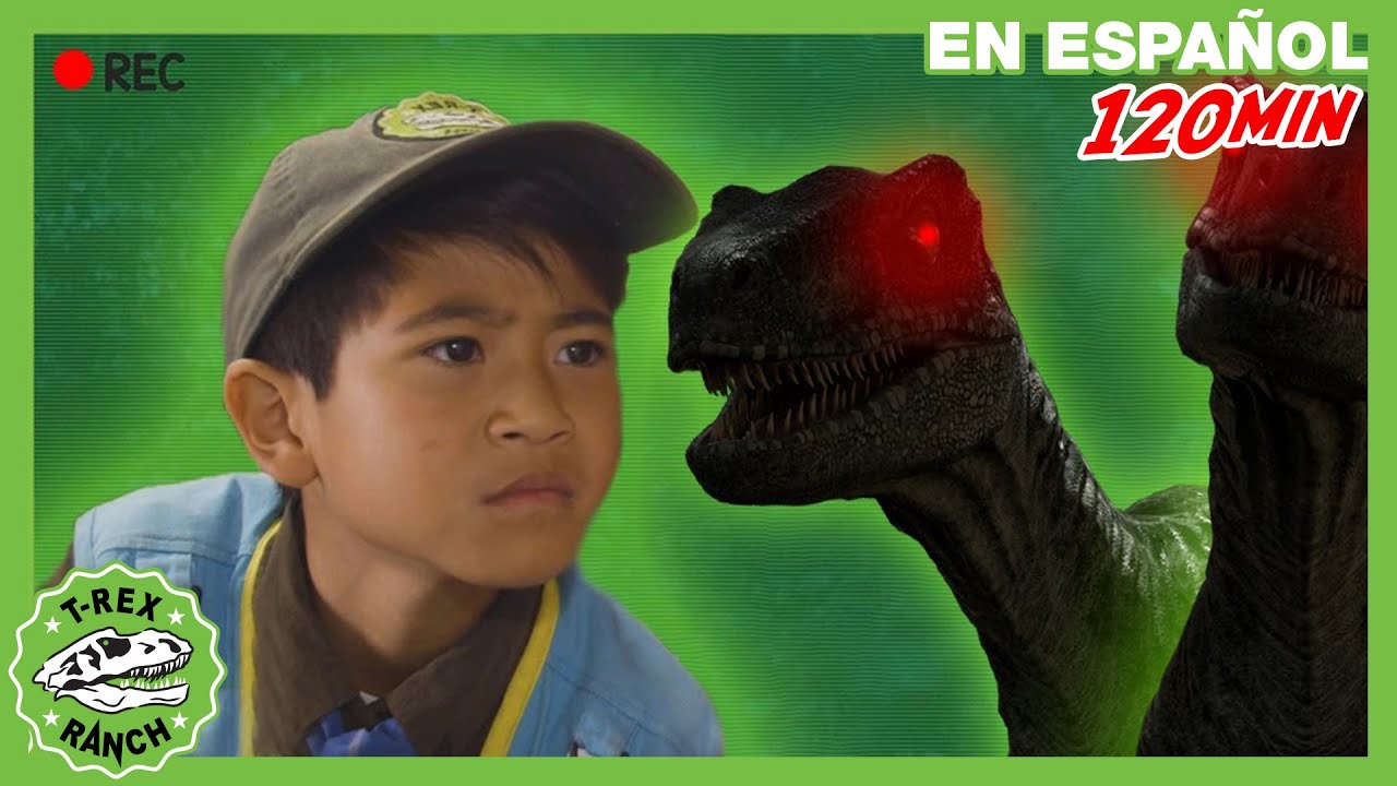La noche del Lobo-Dino 👻 | T-Rex Rancho 🦖 | Moonbug Kids Parque de Juegos