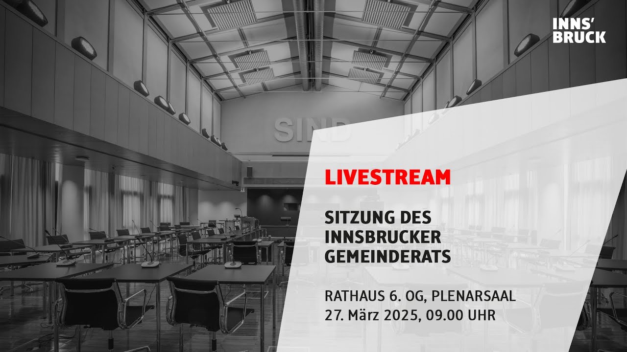 Sitzung des Innsbrucker Gemeinderats am 27. März 2025