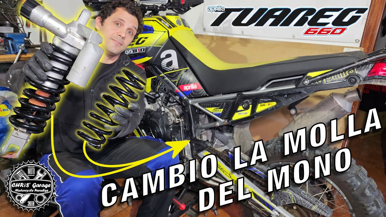TUAREG 660: La Molla che non molla... Upgrade Low Cost MONO AMMORTIZZATORE POSTERIORE