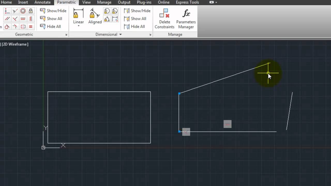 AutoCAD уроци - параметрични чертежи - част1