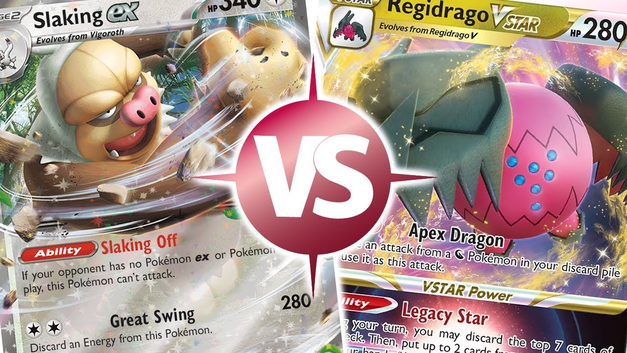 Slaking ex VS Regidrago Vstar - Surging Sparks | Table Top Battle