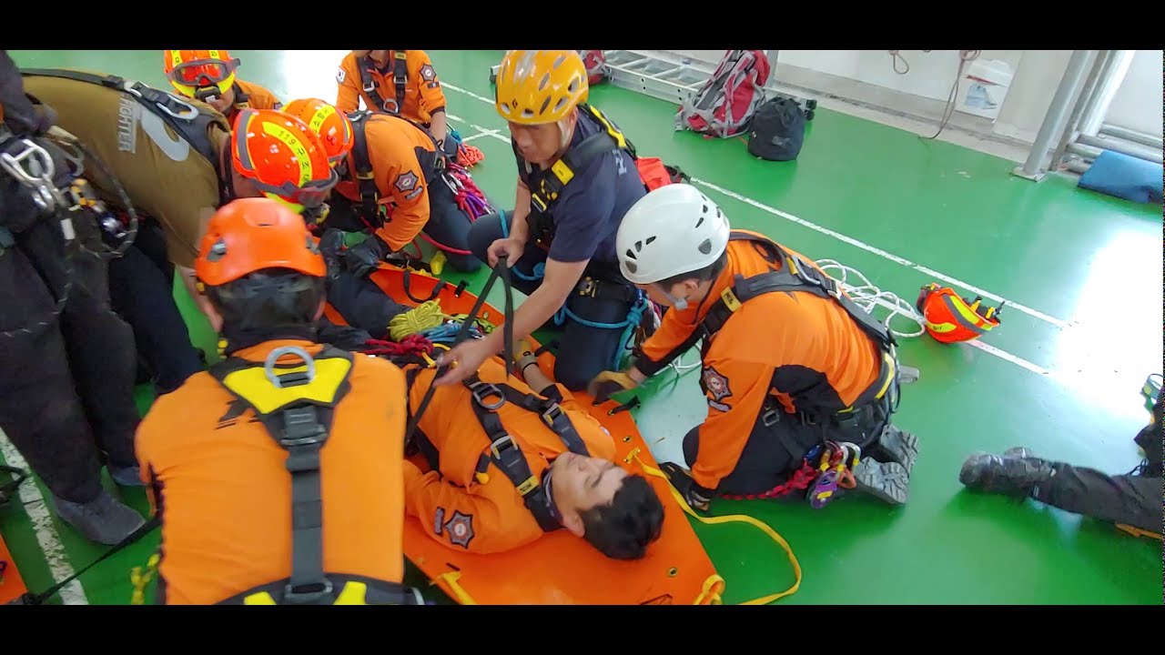 SKED STRETCHER 고정방법