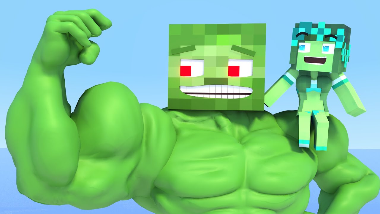 Top Minecraft Life of Muscles and love Zomma ZomBo | muscular girls and boy | Minecraft Animation