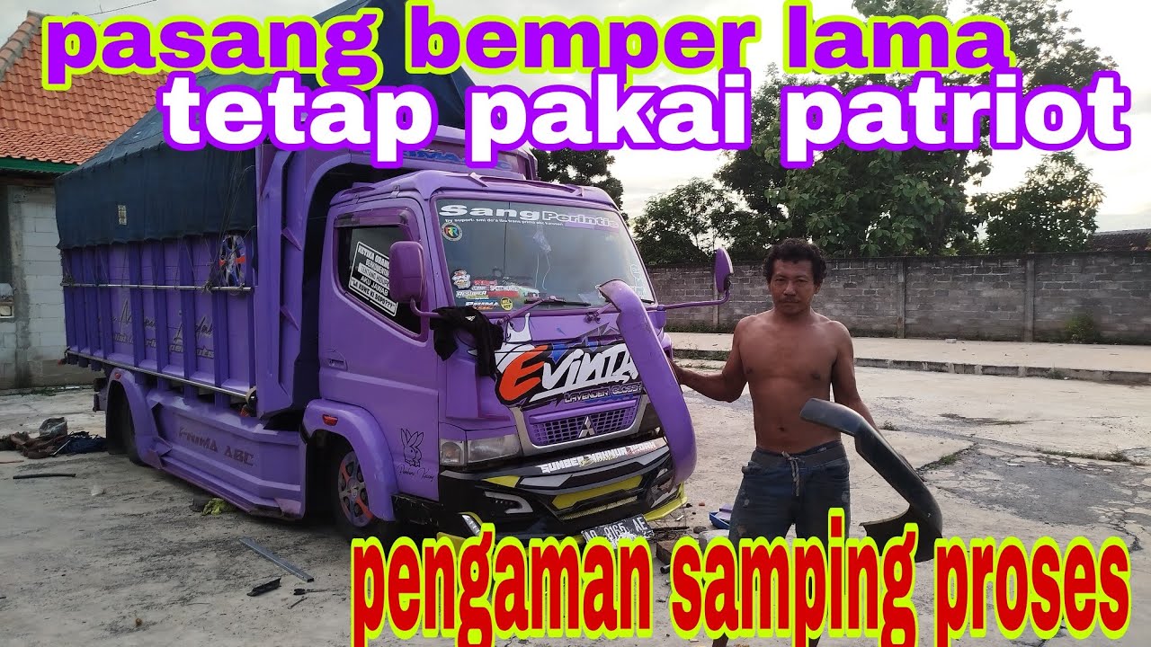 sang perintis 02 dipasang bemper patriot dulu... pengaman samping proses perbaikan..