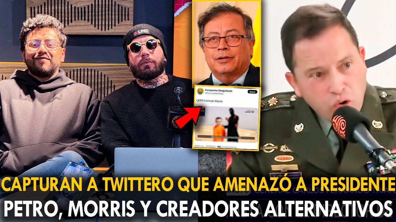 ¡GIO Y LEVY RINCÓN! CAPTURAN TWITTERO QUE AMENAZÓ A PRESIDENTE PETRO, MORRIS Y MEDIOS ALTERNATIVOS