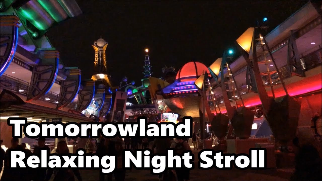 Tomorrowland Relaxing Stroll at Night | Magic Kingdom | Walt Disney World
