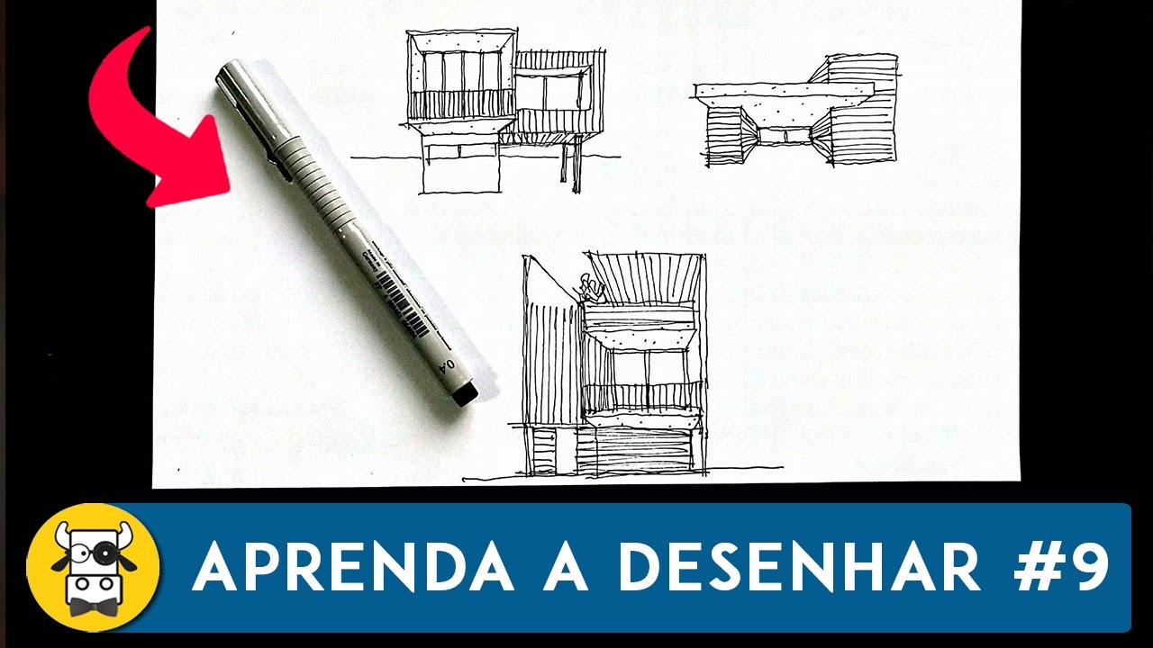 DESENHANDO COM CANETA NANQUIM - EP.10 #arquitetura