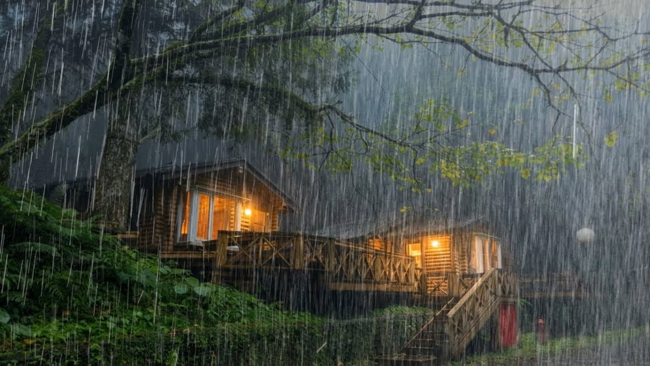 Rain Sounds For Sleeping - 99% Instantly Fall Asleep With Rain And Thunder Sound At Night