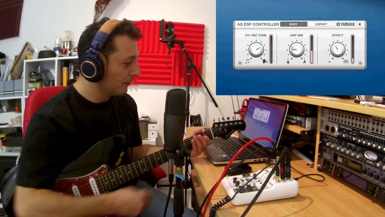 Использование аудиоинтерфейса микшера Yamaha AG03