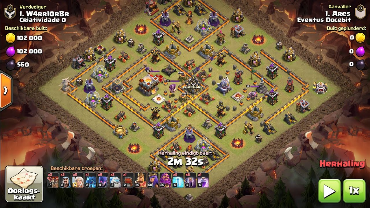 COC: TH11 3 star island base (diamond base)
