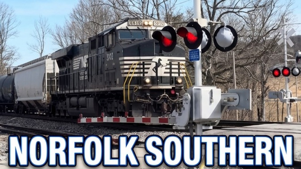Train Crossing Gets Busy With Multiple Cars