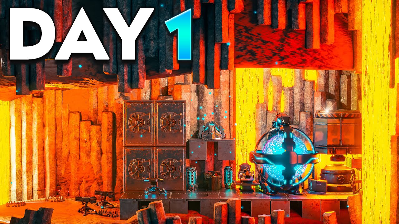 How a 25,000 Hour Trio Claims Modded Lava Cave on Wipe Day! - ARK PvP