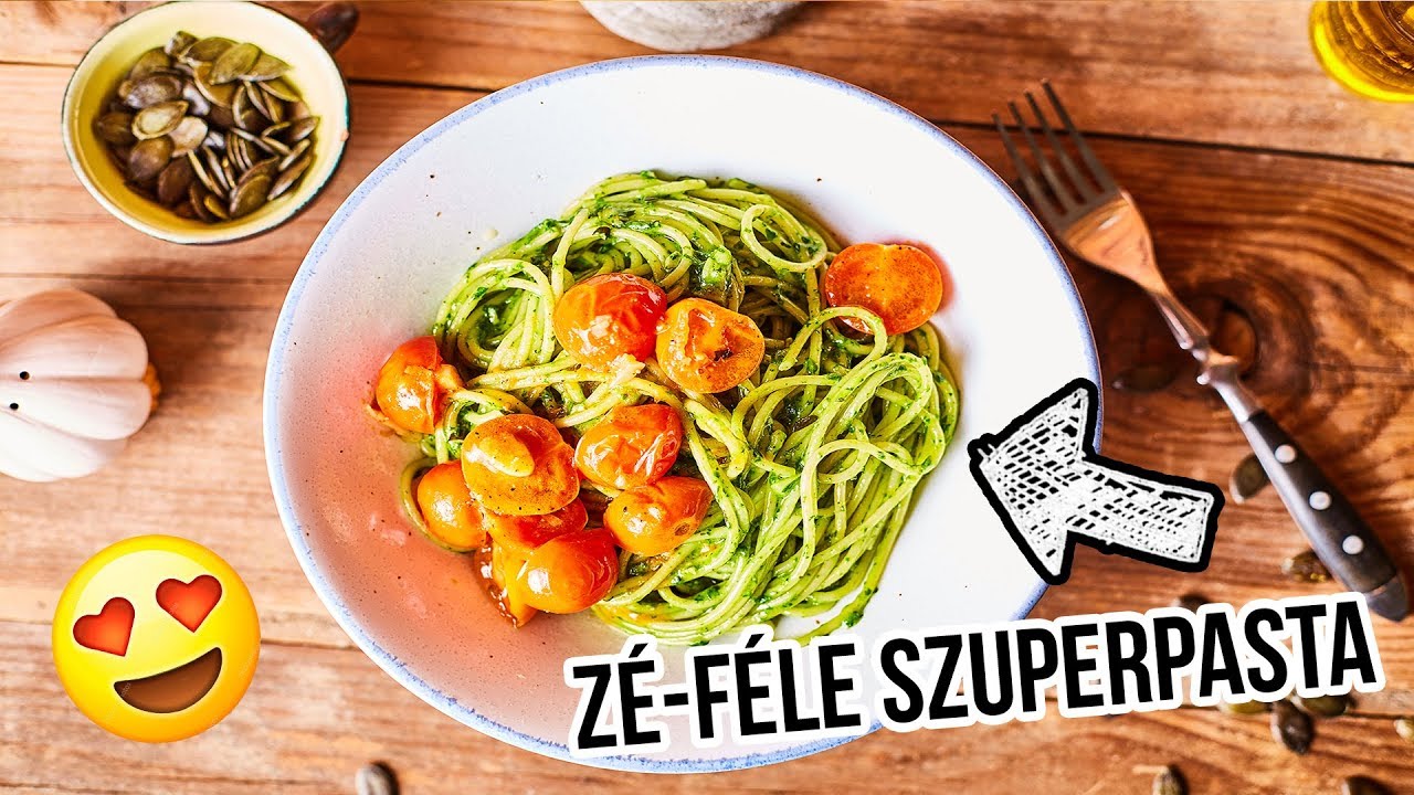 Zé-féle szuperpasta 5 - Spenótpestós spagetti koktélparival