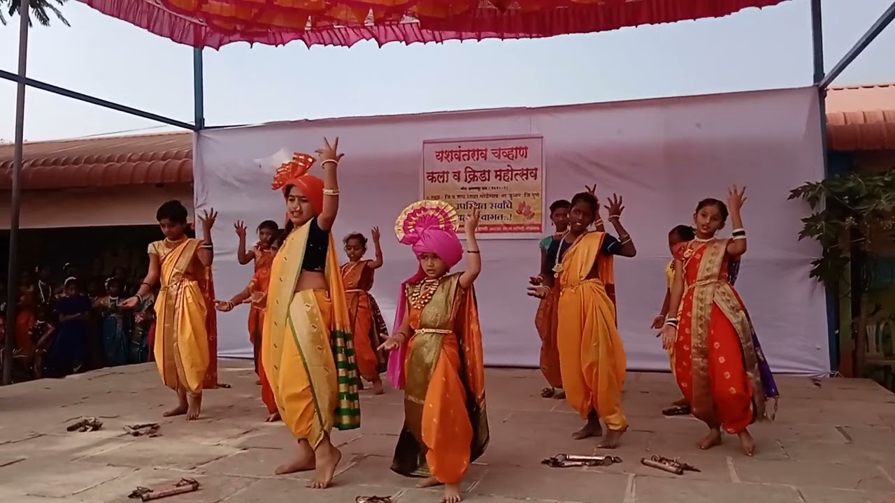 आम्ही शिवकन्या समूहनृत्य सादरीकरण By जिल्हा परिषद प्राथ. शाळा गोळेगाव जुन्नर