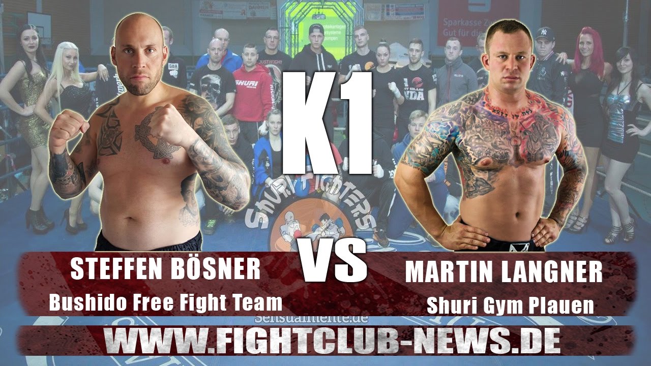 Steffen B&ouml;sner vs. Martin Langner &uuml;ber 3x2 Minuten K1 - Fight Club Zwickau 2016