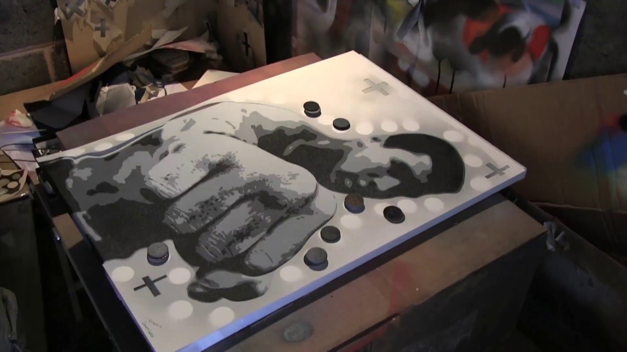 Multilayer Spraypaint Stencil Art - Muhammad Ali by Ramart
