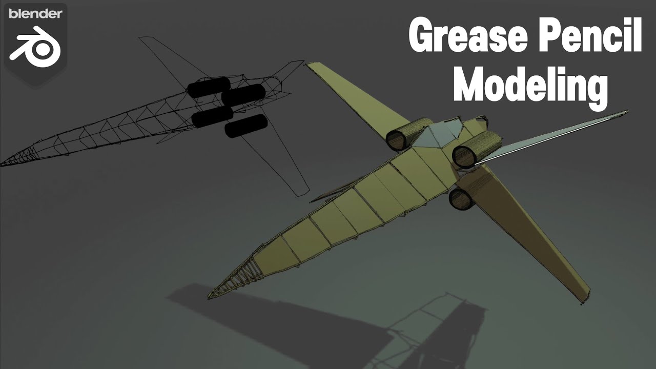 Modeling with Grease Pencil (Blender)