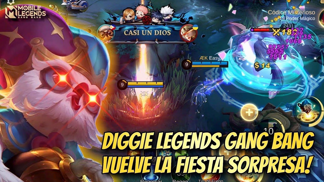 DIGGIE LEGENDS GANG BANG VUELVE LA FIESTA SORPRESA MLBB ESPAÑOL