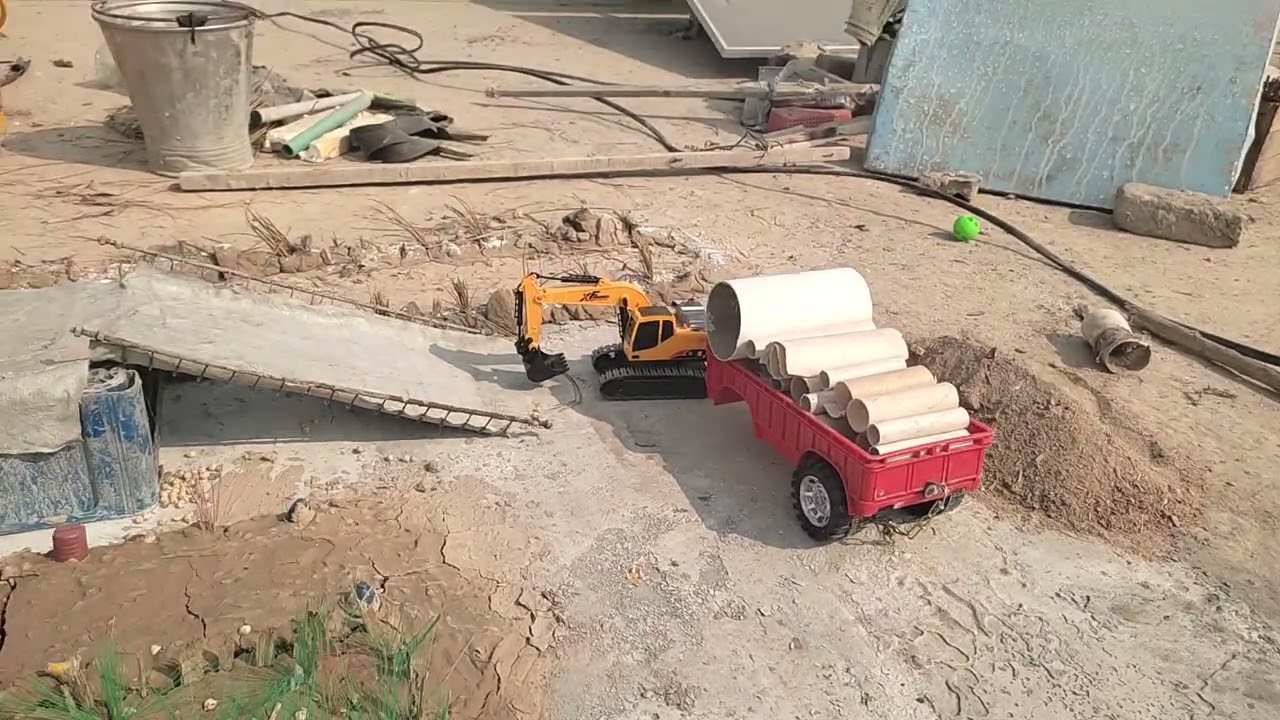 Mini JCP Loading Machine | Satisfying JCP Work Video | Handmade Model Loading Scene trali looding