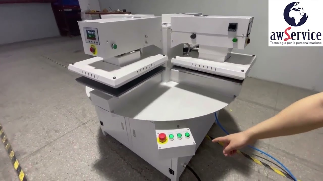 TERMOPRESSA CAROSELLO 4 STAZIONI PNEUMATICHE INDIPENDENTI E TOTALMENTE AUTOMATICHE, 4 PIATTI