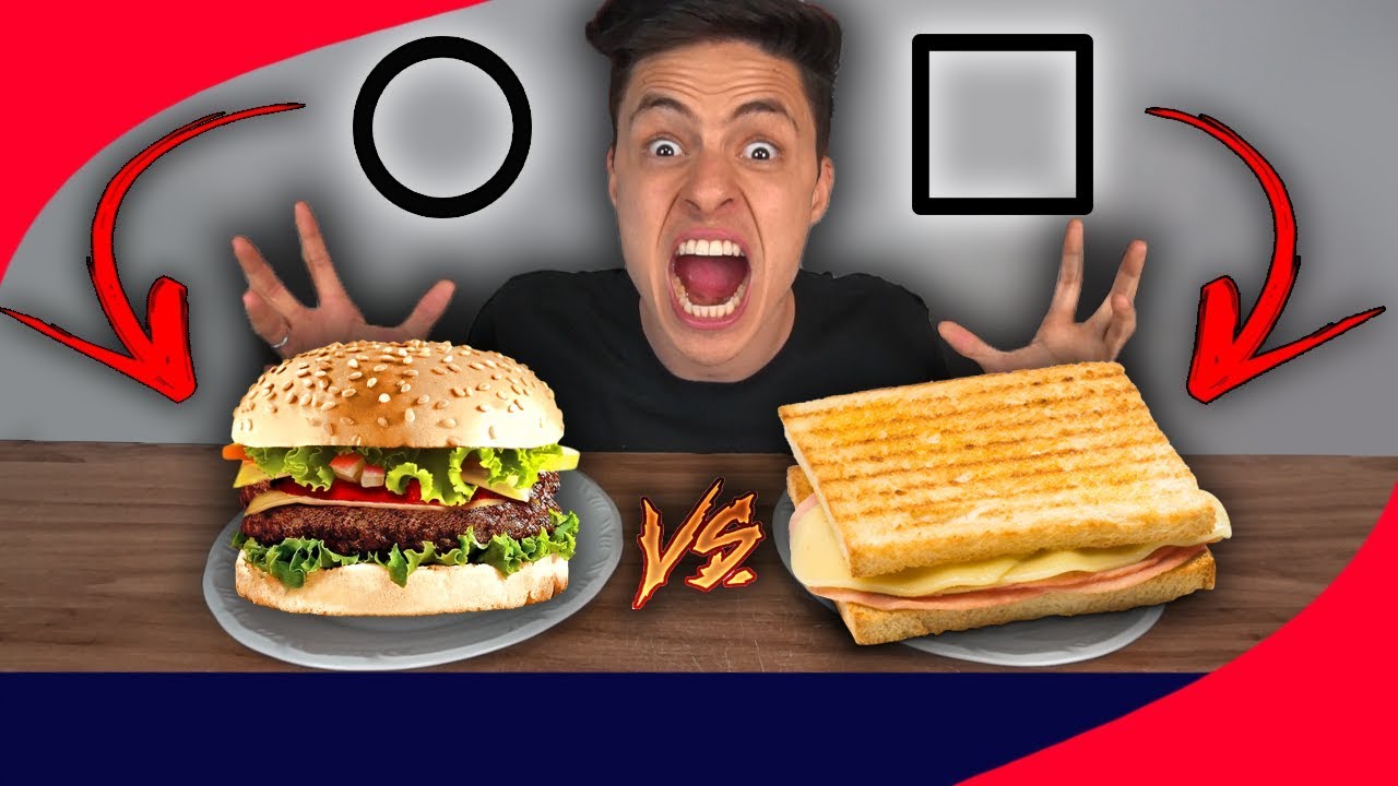 COMIDA QUADRADA vs COMIDA REDONDA - Desafio