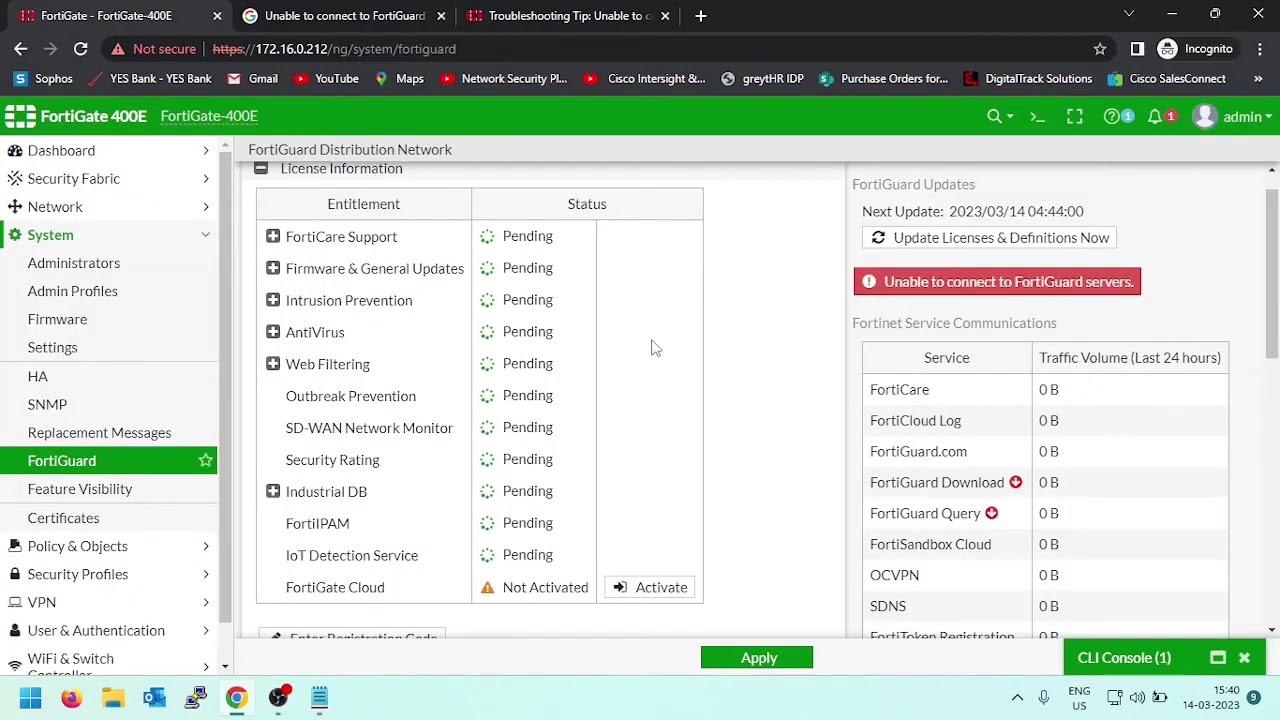 How to Solve Fortiguard Filtering Services Unreachability in Fortigate Firewall