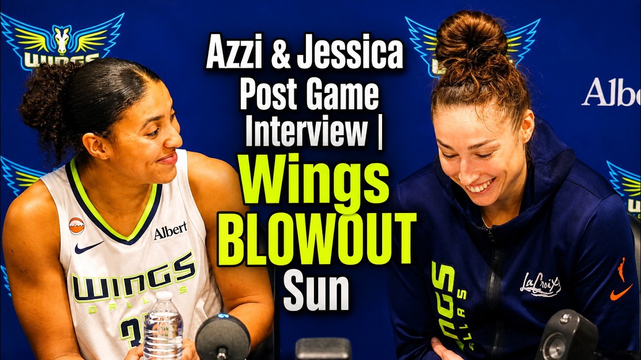 Azzi Fudd & Jessica Shepard laugh in post game interview | Wings BLOWOUT Sun