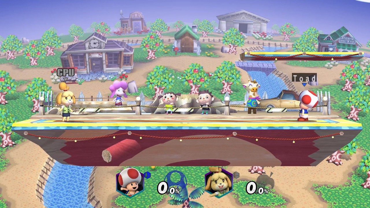 Super Smash REX - Toad vs Isabelle [Lvl 9 CPU, No Damage, No Turnip, No Grab, No Shield]