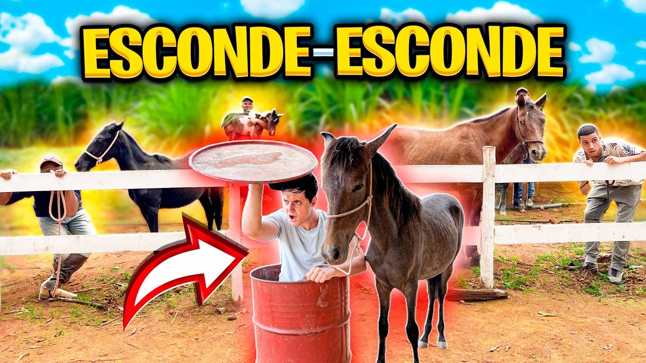 ESCONDE ESCONDE a CAVALO com os POTROS