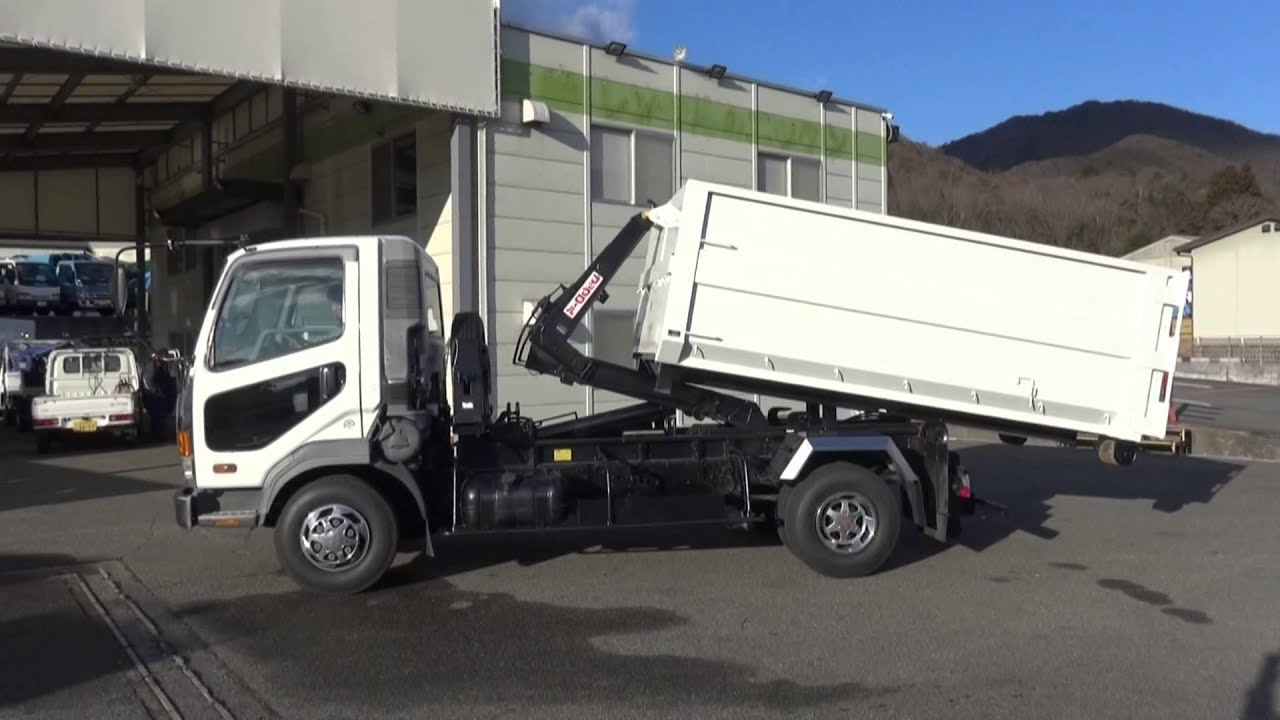中古トラック ファイター 極東開発工業 フックロール車 JM04-52 作動テスト