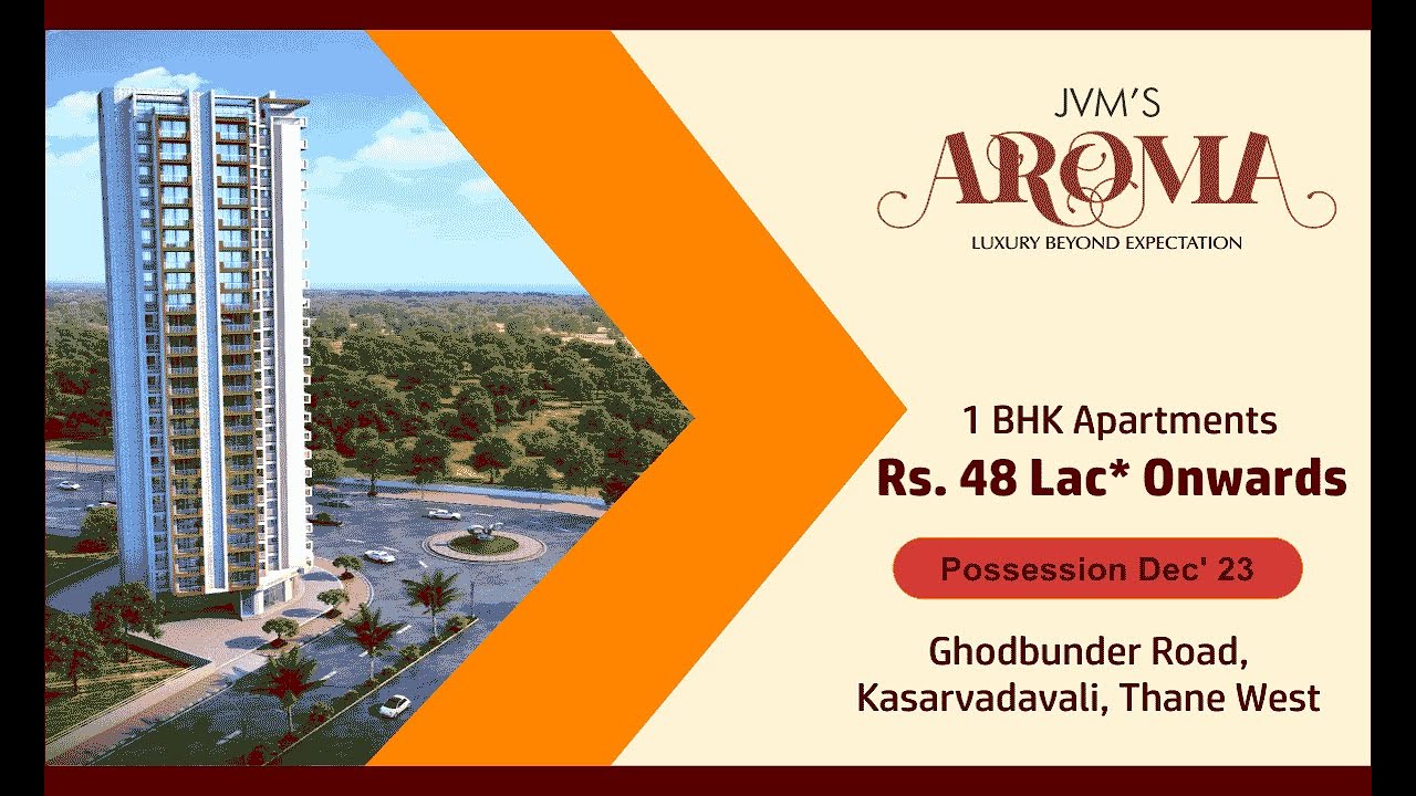 Jvm Aroma | 1 bhk  Flat in 48 Lacs Kasarvadavali, Thane West | Property in Thane