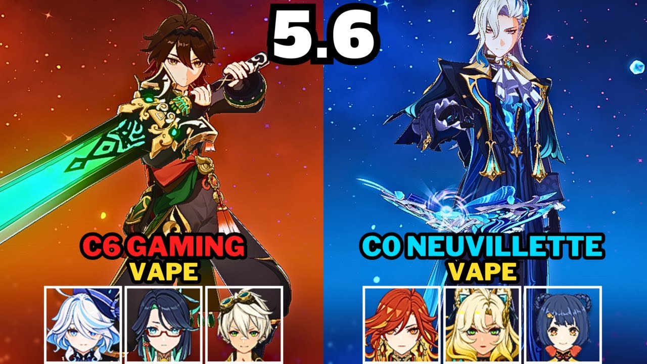 [Spiral Abyss 5.6] C6 Gaming C2 Xianyun Vape & C0 Neuvillette Vape | Genshin Impact