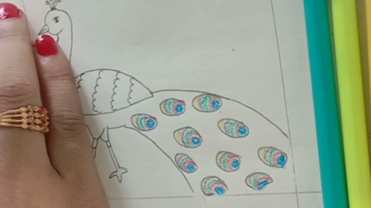 Peacock drawing | Peacock Drawing Tutorial for Beginners – Easy & Beautiful!