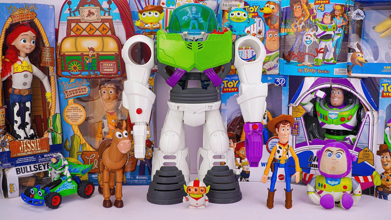 Unboxing Disney Pixar Toy Story toy collection ASMR | Buzz Lightyear Robot & Woody & Bullseye